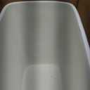 Polytree Bathroom Trash Can 1.8 Gallon(7 Liter) Small Kitchen Garbage Can, Decor Wastebasket for Bedroom Office, Resin Hand-Carved Leather Beige