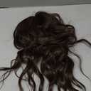 PANEWAY Hair Topper 16 Inch, Wavy Curly Soft Brown Clip-in Wiglet for Women, Synthetic Top Piece to Add Volume & Thickness