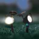 Crosslight Outdoor Solar White LED Weatherproof Spot Light for Gardens, Walkways, Patios and Yards, 1-Pack