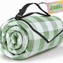 TigeJoy Extra Large Picnic Blanket Waterproof Foldable 80''x118'', Outdoor Picnic Mat Beach Blanket Sandproof for Park, Grass, Travel, Hiking, Camping Essentials, Gingham Picnic Blanket