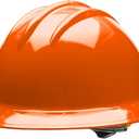 Bullard 3-Rib C34 Full Brim Safety Hard Hat with Spacious Shell, 6-Point Ratchet Suspension, and Cotton Brow Pad (Orange)