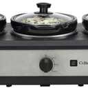 CULINARY CHEF, Triple Slow Cooker, Buffet Server 3 Pot, Food Warmer - Stainless