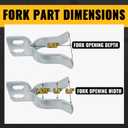 VIVIDA Chain Link Gate Latch 1-3/8" x 1-5/8", Fence Fork Lock, Galvanized Steel, 1 PCS