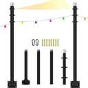 Sun Shade Sail Poles 10FT Outdoor Shade Sail Pole Kit Heavy Duty Steel Post Support Awning Canopy for Deck Patio Outside Backyard(10FT,2pack)