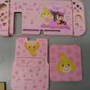 TIKOdirect Carrying Case for Switch, Cute Portable Travel Bundle Accessories with Protective Cover, Screen Protectors, Stand, Game Card Holder and Thumb Grip caps[Keychain Gift], Animal Crossing Pink