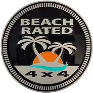 4 x 4 3D Emblem Automotive Badge Round Emblem Decals Car Badge Decals Stickers Stickers (B R)