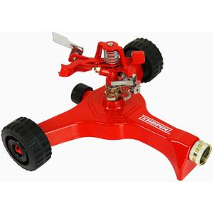 Chapin Wheeled Impact Sprinkler, 360 Automatic, Up to 85 ft Coverage, Red