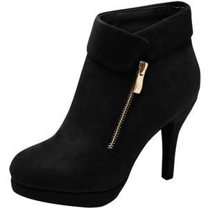 TOP Moda George-40 Ankle Wrap Boots (8.5, Black)