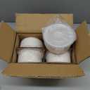 Ceramic Bowls with Lids: 20 oz Microwave Safe Food Storage Containers for Soup, Salad, Cereal, Leftovers, Meal Prep, Lunch, Picnic, Camping, Serving - Airtight, White, Set of 4