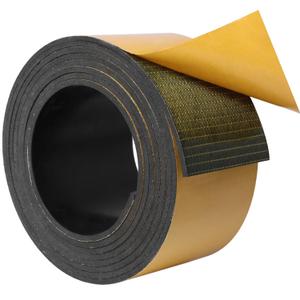 DGSL Neoprene Rubber Sheet Self Adhesive, 2" W x 1/8" T x 10' L Solid Rubber Sheets, Rolls & Strips for DIY Gaskets Crafts, Pads, Protection, Supports, Leveling, Anti-Vibration, Anti-Slip