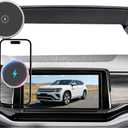 Magnetic Phone Holder for Volkswagen Atlas (2024 2025 2026, 12inch) / VW Altas Cross Sport, 15W Wireless Car Charger for iPhone & Samsung, 360 & Hands Free, with Storage Box, New Car Accessories