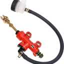 HIAORS Rear Brake Master Cylinder Reservoir Compatible with Coleman KT196 CK100 98cc 196cc 212cc 2.8HP 6.5HP Yerf Dog GX150 150cc Go Kart Buggy 110cc 125cc 250cc ATV Quad Pit Dirt Bike Parts Red