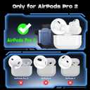 for AirPods Pro 2 Case Cover [Safety Lock] [Magnetic One-Click Open] [Military Shockproof Armor] Double Rugged Outdoor Wireless Charging Case for AirPods Pro 2nd Generation with Keychain, Blue