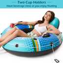 Jasonwell Inflatable River Tube Float - Heavy Duty River Float Pool Floats Lake Premium Water Tubes for Floating Recreational River Raft Lounge Floaties with 2 Cup Holders for Adult, X-Large