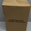 Delamu 2-Tier Multi-Purpose Bathroom Under Sink Organizers and Storage, Stackable Kitchen Pantry Organization, Pull Out Medicine Cabinet Organizer with Movable Dividers, White, 2 Pack