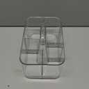 Clear Thickened Portable Caddy Tote, Shower Caddy with Handle for Art Supplies, Makeup, Crafts, Colored Pencils, Sewing, Office Supplies (Clear)