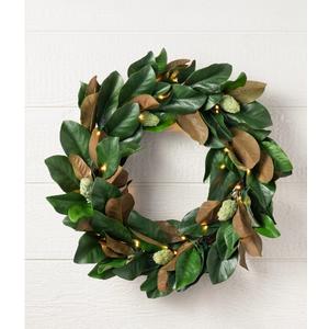 Outdoor Magnolia Leaves Wreath