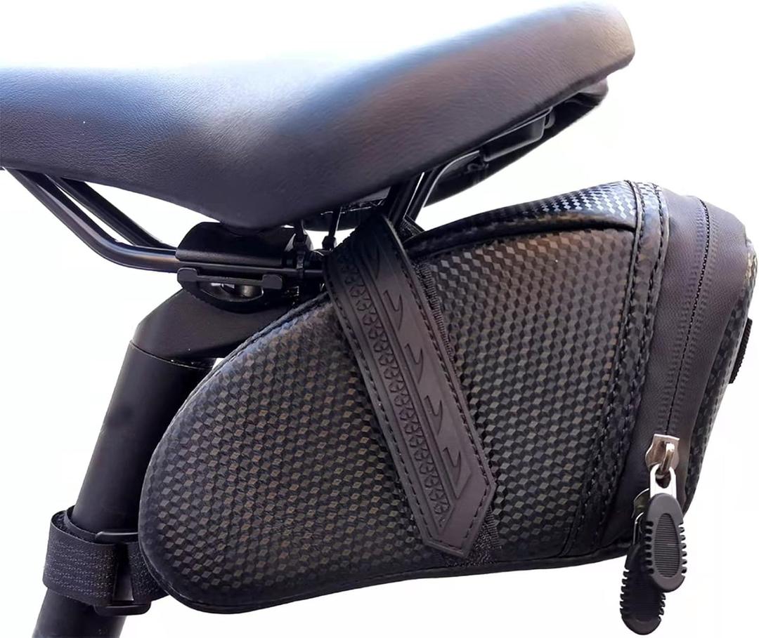 Bicycle Seat Bag Water Proof,Bike Pack Under Seat,Wedge Saddle Bag for Bike,Cycling Accessories (black)