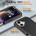 TUTUKII for iPhone 16 Case with Belt Clip Holster, Anti-Shock, Anti-Slip, Compatible with MagSafe, 3-Layer Drop Protection, Heavy Duty Magnetic Phone Case Cover 16, 6.1", Black