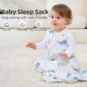 Baby Sleep Sack 12-18 Months, 0.5 TOG Wearable Blanket for Baby Boy and Girl, 2-Way Zipper Toddler Sleeping Bag 2 Pack, Lightweight Sleep Sacks Blue Whale, Large