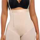 SHAPELLX Colombianas Body Shaper for Women Tummy Control Shapewear Plus Size Bodysuit With Butt Lift (L, A2-beige)