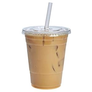 GUSTO Clear Plastic Cups with Flat Lids [16 oz - 50 Count] - Disposable Iced Coffee Cups with Lids - PET Plastic Cold Cups for Smoothies, Juices & To-Go Drinks - Formerly Comfy Package