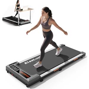 Walking Pad Treadmill, Under Desk Treadmill for Home and Office with Remote Control, Portable 2.5 HP Walking Jogging Running Machine in LED Display