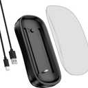HONKID Wireless Charging Station for Magic Mouse 2, QI Mobile Phone and AirPods, Double-Sided Charging, 3 in 1 Wireless Charging Dock, USB-A to USB-C Cable Long 5ft, Black