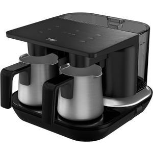 Beko Automatic Turkish Coffee Maker | 6-Cup Turkish Greek Coffee Machine with Anti-Spill Sensor, Fast Brewing, UL Certified, Matte Black, 120V, Induction, Water tank, sensor cook technology