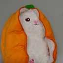 MIAODAM Reversible Carrot Bunny Stuffed Animal, Carrot Rabbit Ears Zip Plush Stuffed, Fruit Bunny Plush, Fluffy Rabbit Plushies Funny Hide Seek Bunny Toy for Girls Gifts Girlfriend