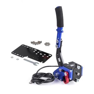 ZHSYMX USB Handbrake for 16Bit SIM PC Racing Games, Compatible with G27 G29 G920 G923 T500 T300 Simulate Linear Handbrake With PlateOnly PC System Blue