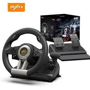 PXN Racing Wheel - Gaming Steering Wheel for PC, V3II 180 Degree Driving Wheel Volante PC Universal Usb Car Racing with Pedal for PS4, PC, PS3,Xbox Series X|S, Xbox One