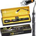 Magnetic Pickup Tool, Gifts for Men, Telescoping Magnet Flashlight, Mens Gifts, Birthday Gifts for Men, WomenHim, Teen Boys, Mechanic, Boyfriend, Dad, Husband, Father, Black