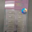 BTArtbox Press On Nails Short - White Soft Gel Press On Nail, Square Chrome Nail Tips Glue On Nails, Reusable Stick On Nails in 15 Sizes - 30 Soft Gel Fake Nails Kit, Vanilla Glazed