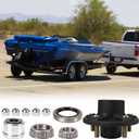 BuleVina 1 Set Trailer Wheel Idler Hub Kits, 5-Hole, 4.75'' Bolt Circle Idler Hub for 3500 lbs Axle, Suit 1-1/16" to 1-3/8" Spindle, 5x4.75 Idler Hubs Bearing Kits Replacement fits for Dexter ALKO