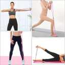 2PCS Figure 8 Resistance Band, Figure 8 Resistance Band with Handles, Stretch Fitness Strap for Full-Body Workouts, Strength Training, Flexibility, Exercise Elastic Rope for Home&Gym-Pink