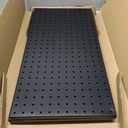 TORACK Metal Pegboard Wall Organizer 24" x 24" or 12" x 48", 70 PCS Tools Storage Pegboard for Garage Tool Organizer Peg Board with Pegboard Hooks for Workbench(Black)