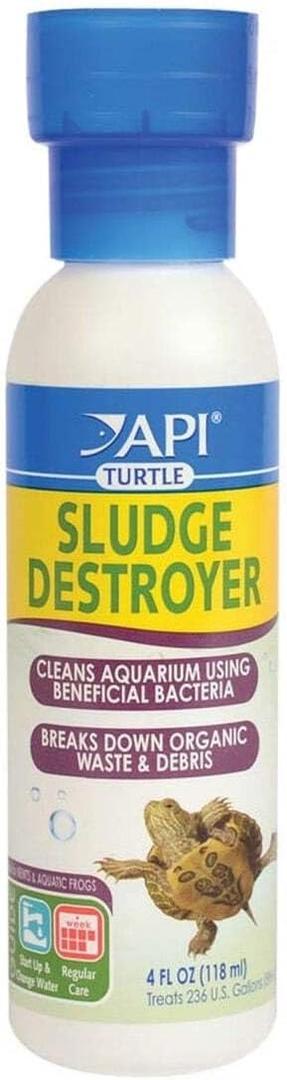 API TURTLE SLUDGE DESTROYER Aquarium Cleaner and Sludge Remover Treatment 4-Ounce Bottle
