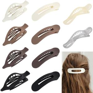 3 x 10 Pack French Flat Hair Clips for Women  Large Matte Flat Claw Clips, No-Slip Hair Clips for Thick & Thin Hair, Strong Hold Styling Barrettes, French Flat Hair Accessories