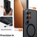 TORRAS Strong Magnetic & Seamless Stand for Samsung Galaxy S26 Ultra Case, Fit for MagSafe, Mil-Grade Drop Protection, Kickstand for Samsung Galaxy S26 Ultra Case, Translucent Back/Black Edge