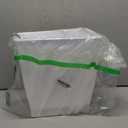 iDesign,Plastic Spa Rectangular Trash, Waste Basket Garbage Can for Bathroom, Bedroom, Home Office, Dorm, College, 2.5 Gallon, White