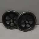 2 Pcs Walker Wheels Replacement 8 Inch Solid Wheelchair Front Wheels, Anti-Slip Rollator Replacement Wheels for Wheelchairs, Rollators, Walkers