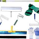 Self Leveling Concrete, Epoxy Floor Kit, Garage Floor Epoxy Kit Self Leveling Rake, Telescopic Pole, Floor Leveling Tools, Spike Roller for Self-Leveling, Spike Shoes for Epoxy Flooring