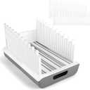 Bread Slicer Guide for Homemade Bread with 304 Stainless Steel Sheet and Storage Tray3-Slice ThicknessAdjustable Width for CakeBagelsToast.