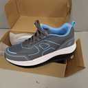 Autper Womens Arch Support Walking Shoes Plantar Fasciitis Orthotic Tennis Sneakers Comfortable Gym Sports Workout Shoe (9.5, Greyblue)