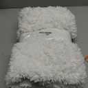 Disolla White Bathroom Rug 17x24 - Non-Slip Plush Small Bath Mat, Highly Absorbent & Ultra Soft Fluffy Floor Mat, Machine Washable for Shower and Tub