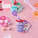 JOYIN 28 PCS Plastic Toy Shovels with I DIG YOU Cards, 28 Candy Bags with Ribbon for Valentine's Party Favors Supplies, Valentine's Toys, Classroom Exchange Prizes Valentines Gifts