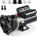 VEVOR SPA Pump 3HP Hot Tub Pump 2 Speed 48 Frame with 1.5" & 2" Port, 230V, 190 GPM High Speed & 90 GPM Low Speed, 90° Rotational Interface, SPA Bath Water Circulation, Compatible with OEM Models