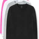 Brix Girls' Long Sleeve Tees - 100% Cotton Tagless 4 -Pack Crew Neck Super Soft Cotton T Shirts., 9-10Y