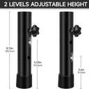 8 PCS Folding Table Leg Extenders, 2 Levels Adjustable Height Folding Table Leg Risers, Heavy Duty Metal Desk Leg Extensions, Rise Table Height 3.6in | 5.2in